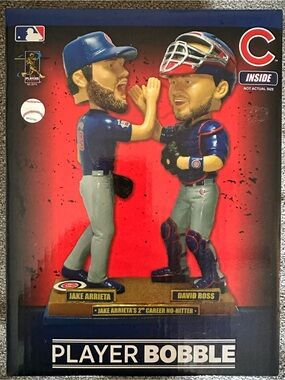 NIB Chicago Cubs Arrieta Ross 2nd No Hitter Bobblehead Forcer Collectibles